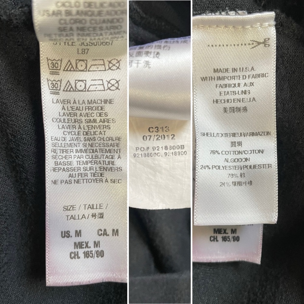 Juicy Couture 2012 velour Black full zip Hoodie with Pink glittery Logo - Picture 9 of 15